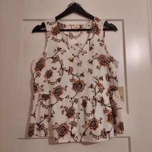 a.n.a. A New Approach Women's Xs Faux Wrap Floral Top NWT